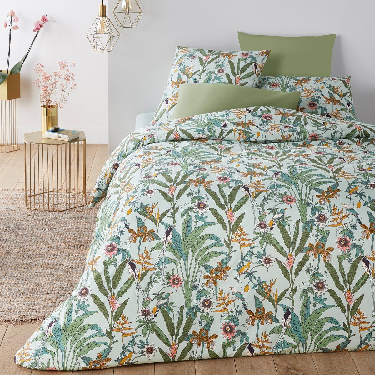 Eden Flower Cotton Percale Duvet Cover Eden Flower Cotton Percale Duvet Cover