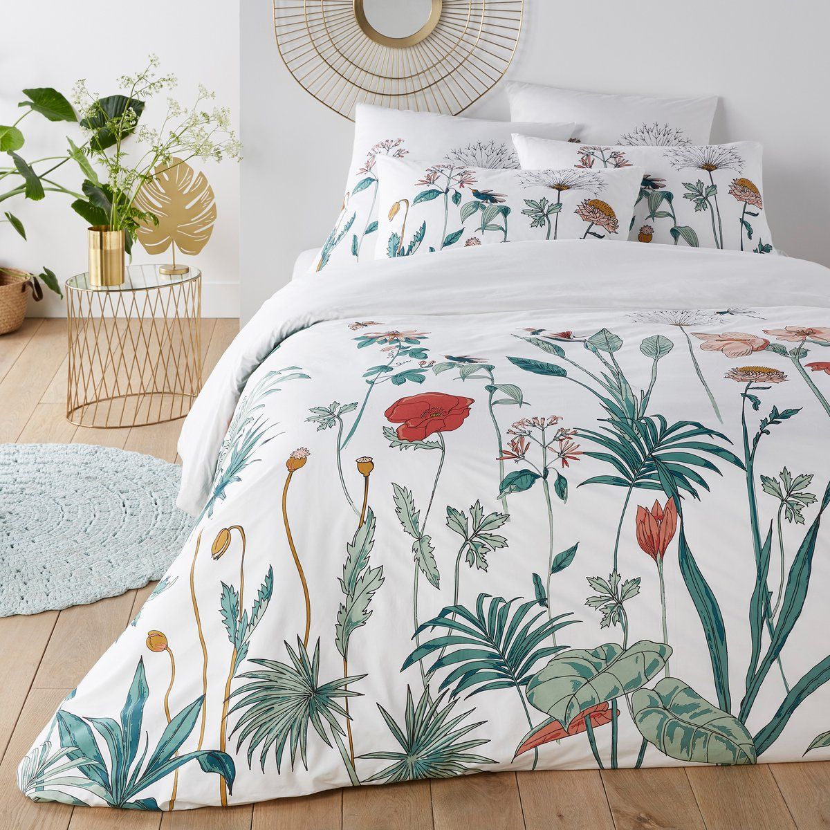 Eden Flower Cotton Percale Duvet Cover Eden Flower Cotton Percale Duvet Cover