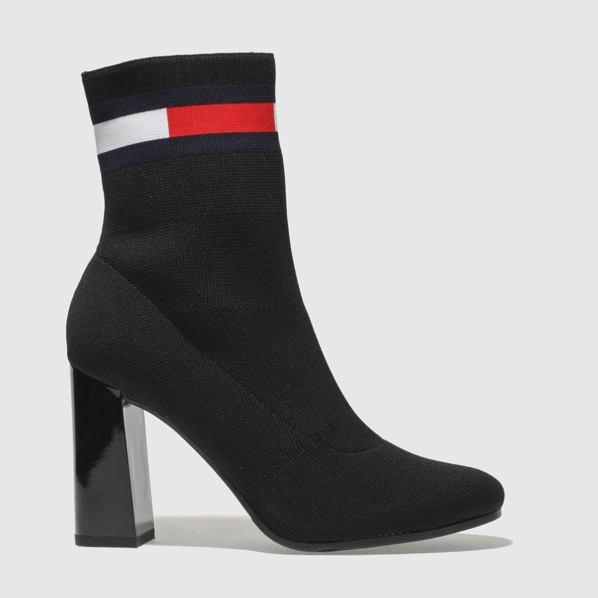 tommy hilfiger black big flag sparkle boots