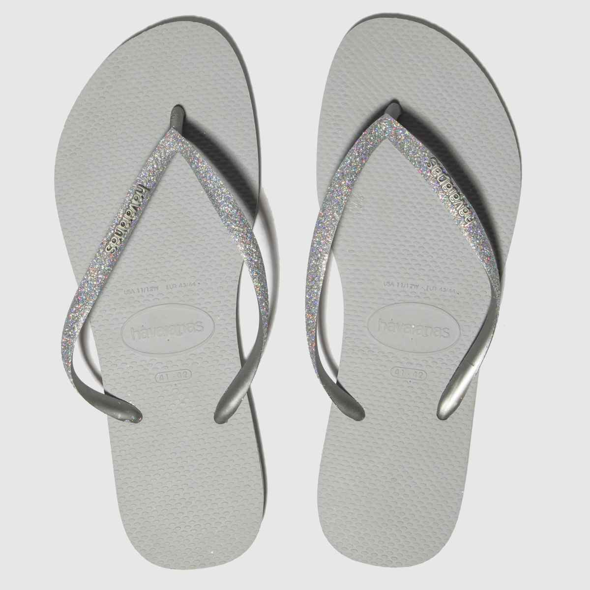 glitter havaianas silver