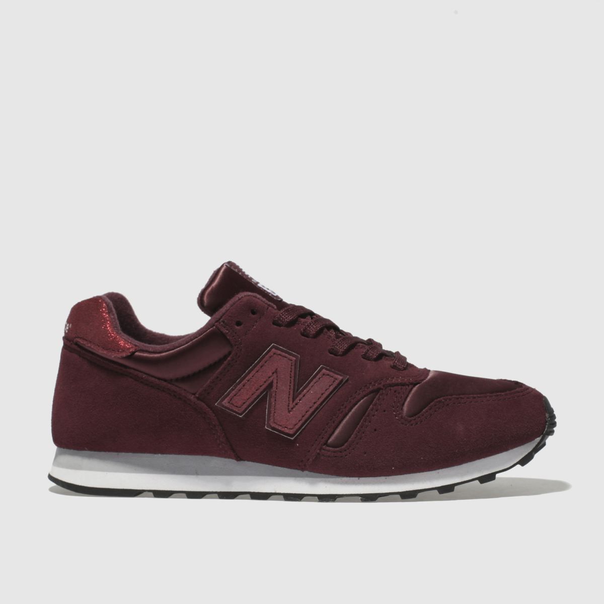 new balance 373 suede trainers in burgundy