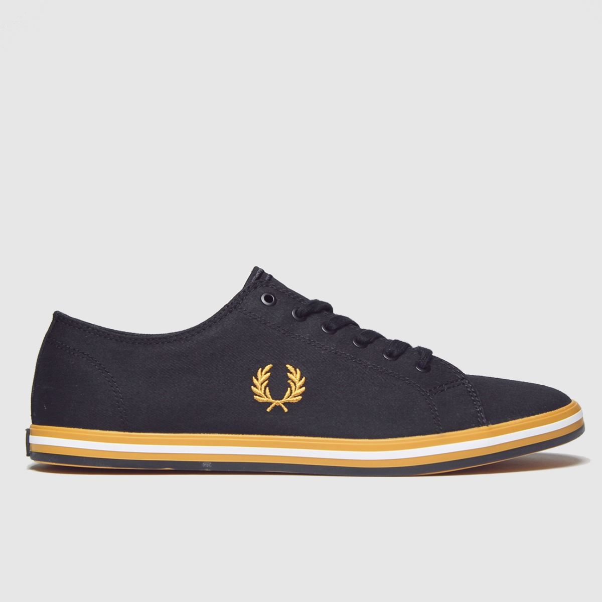 fred perry white & gold aubrey trainers