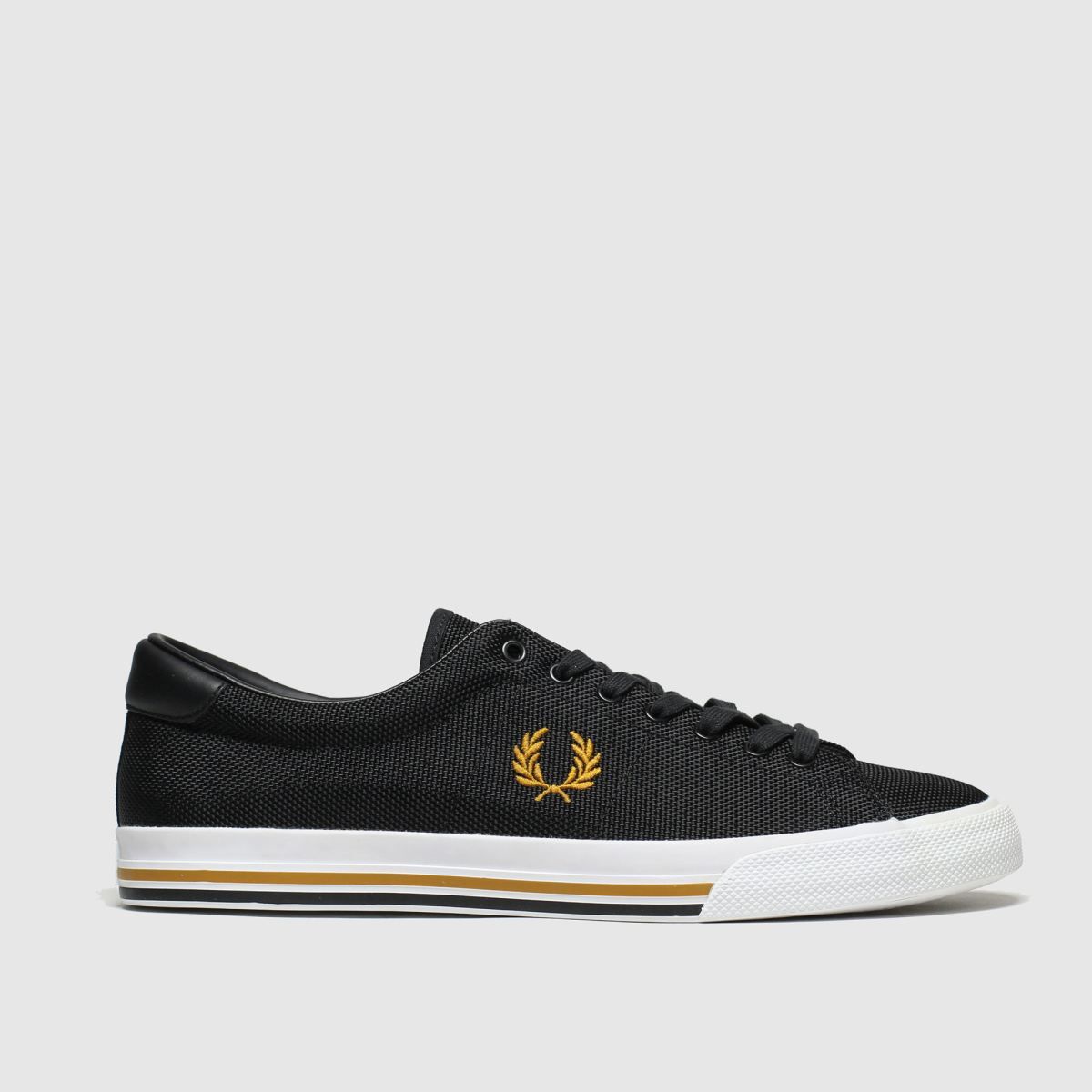 fred perry white & gold aubrey trainers