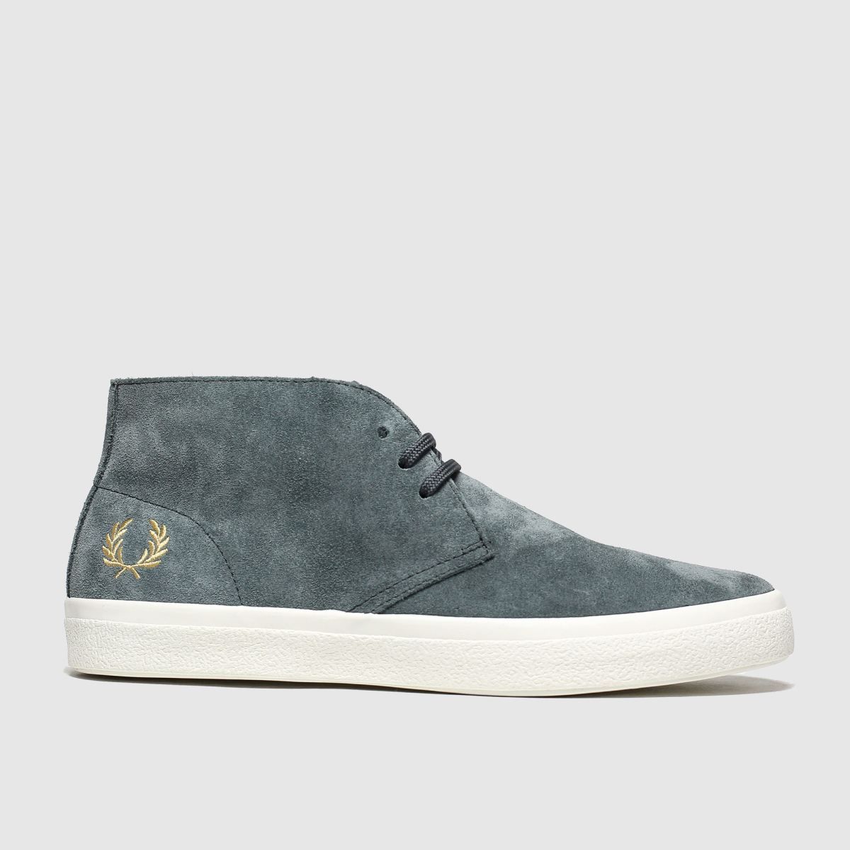 Fred Perry Grey Lawn Leather Trainers 