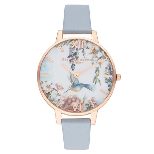 Olivia Burton Painterly Print Blue Vegan Leather Strap Watch Compare Highcross Shopping Centre Leicester