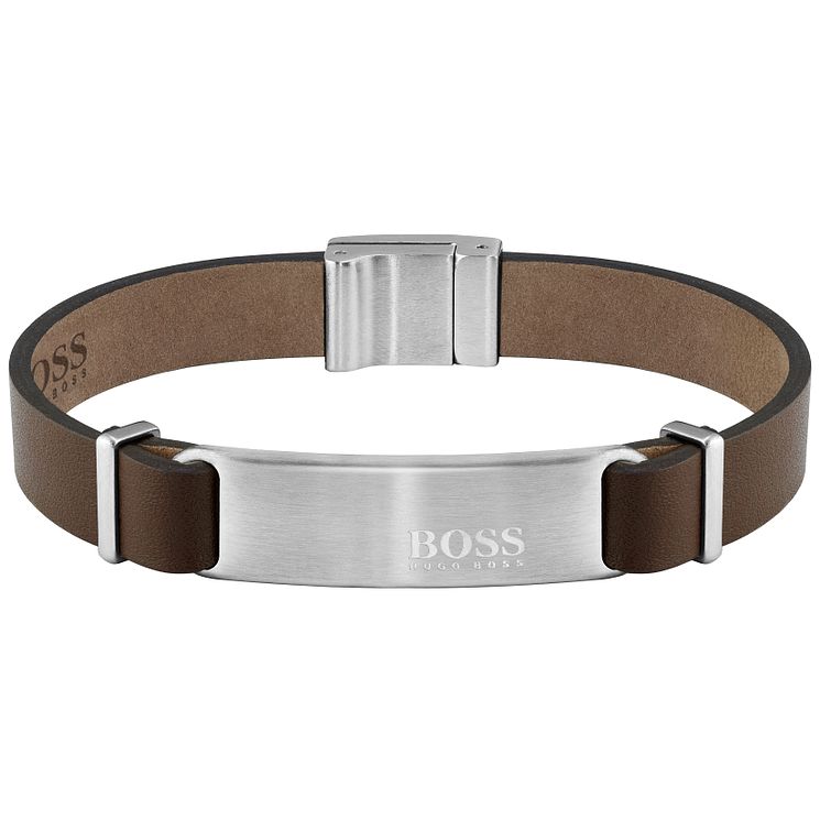 boss blaine leather bracelet