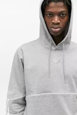 champion x uo winter grey marl hoodie