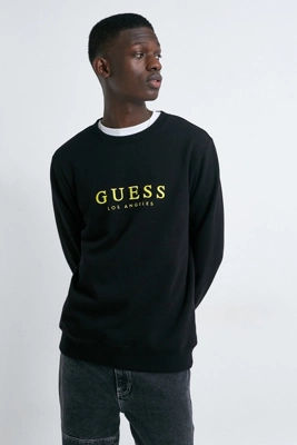 champion uo exclusive small script black crew neck sweatshirt