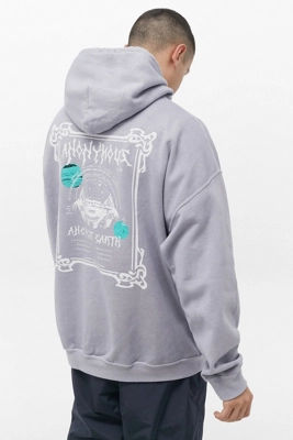 champion x uo winter grey marl hoodie