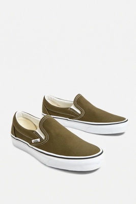 vans slip on khaki