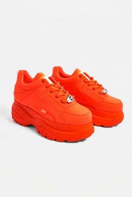 orange platform trainers