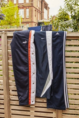 ellesse navy panel shell track pants
