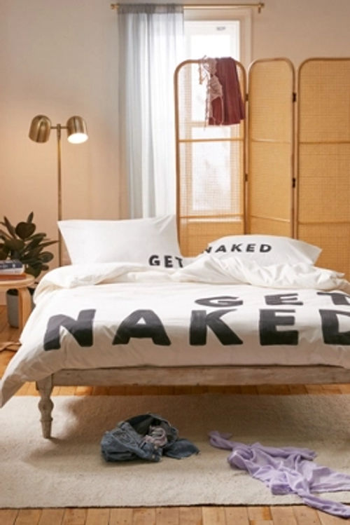 Get Naked Duvet Cover Set White Double At Urban Outfitters