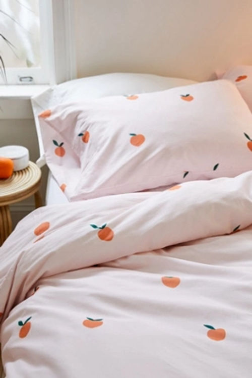 Pretty Peach Duvet Cover Set Pink Double At Urban Outfitters