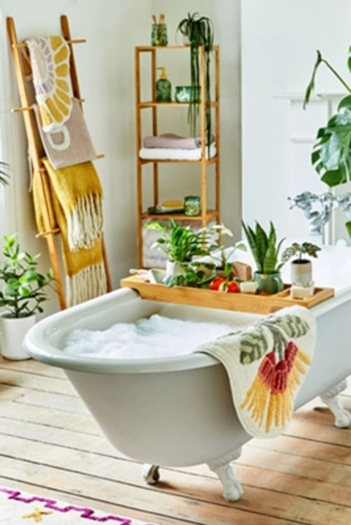 Rainbow Fringe Bath Mat Assorted All At Urban Outfitters