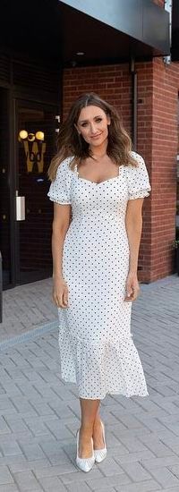 Warehouse White Polka Dot Dress Hotsell 