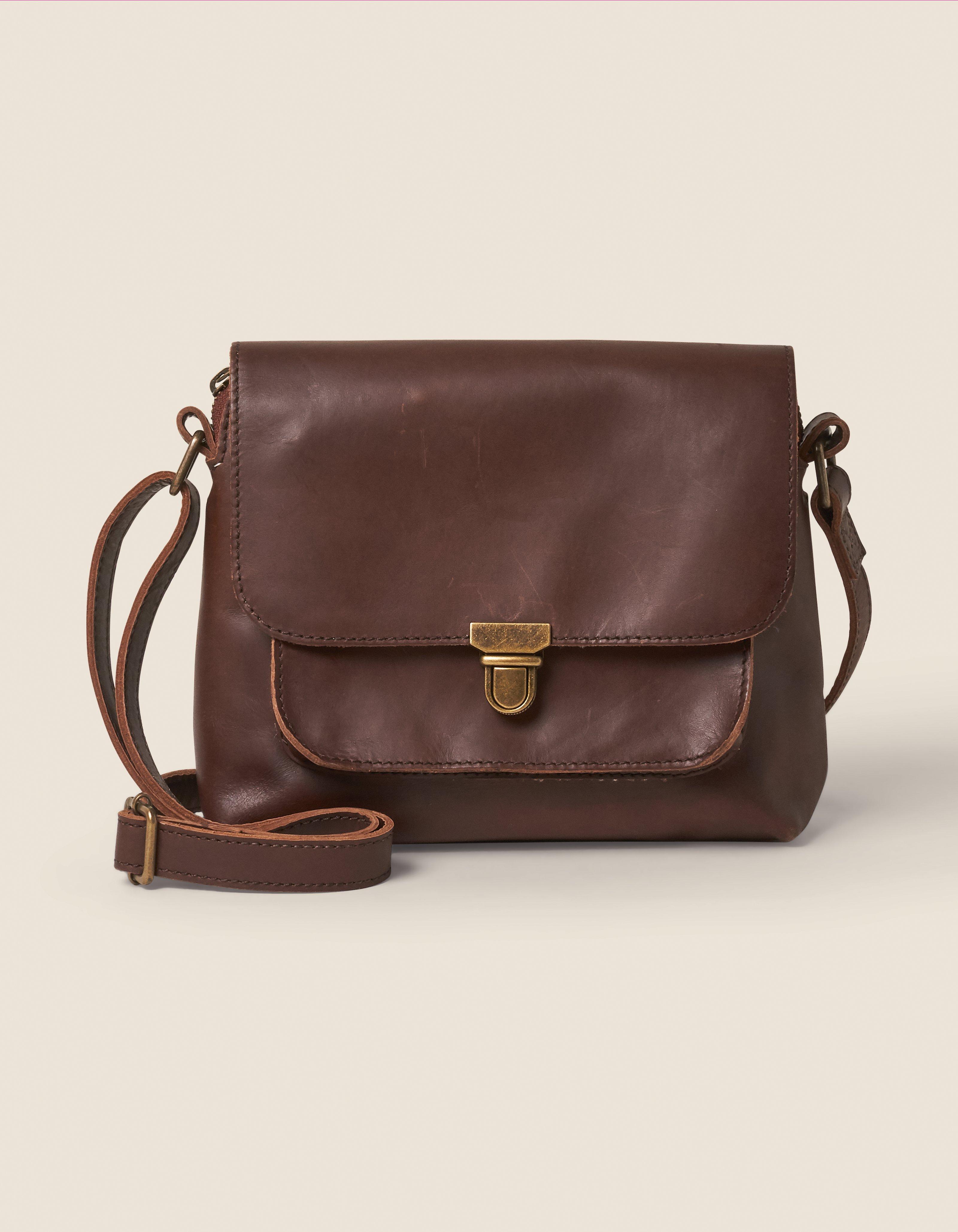 fat face leather crossbody bag