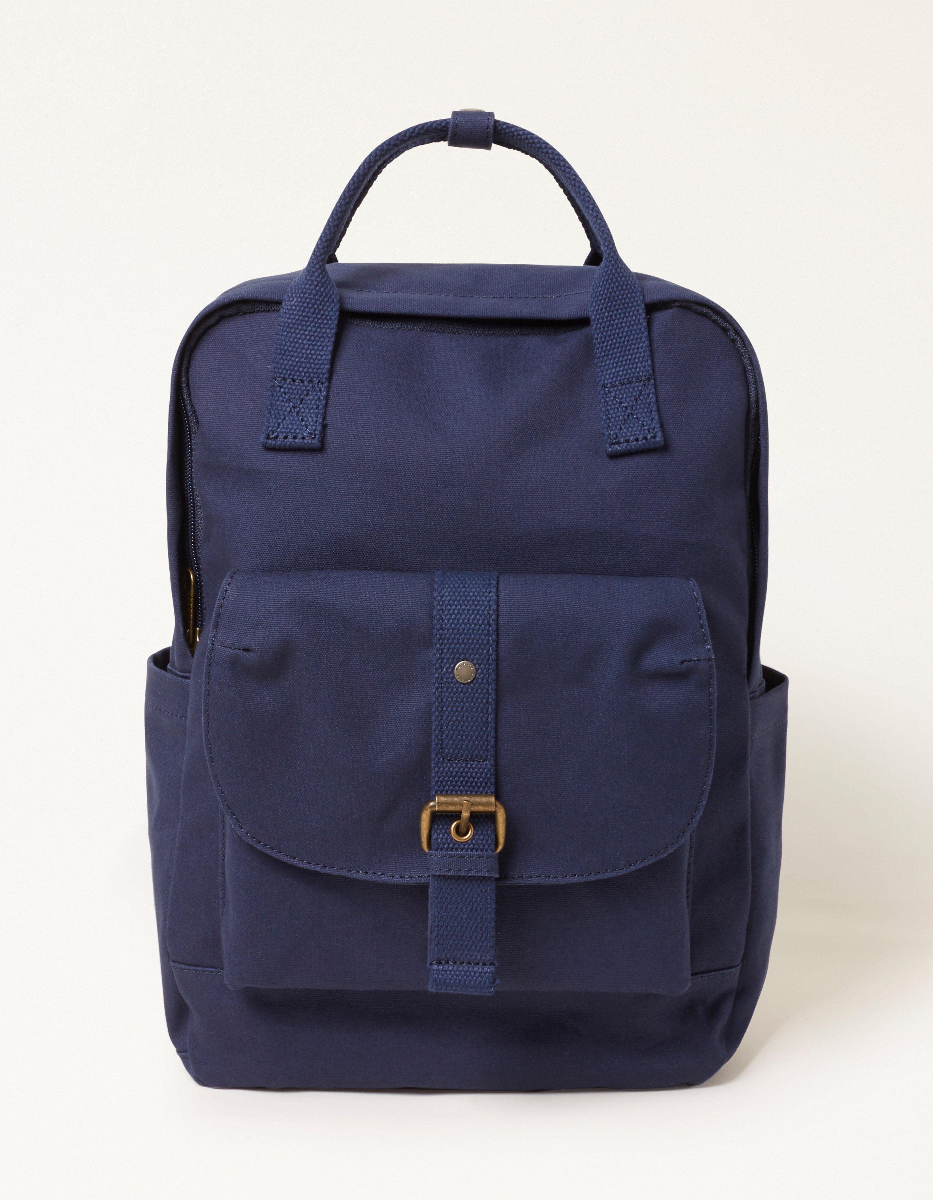 fat face leather backpack