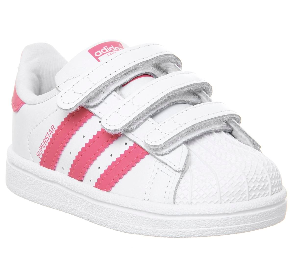 pink and white infant adidas