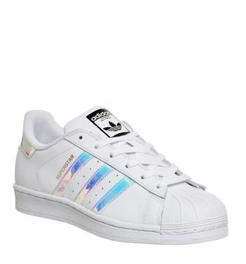 adidas superstar white and metallic