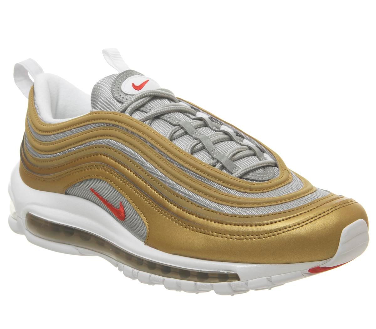 nike 97 gold and silver