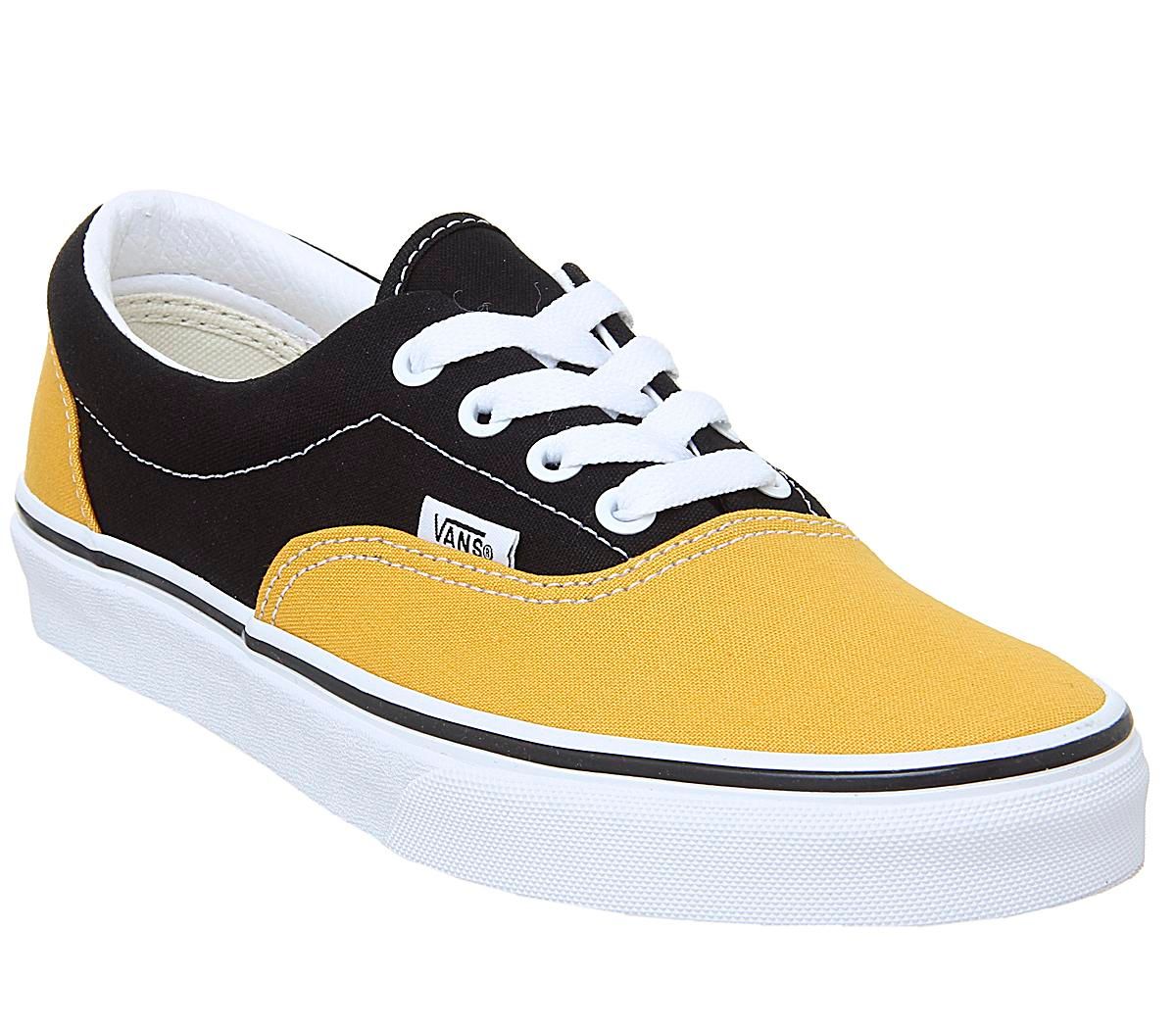 vans era yellow black