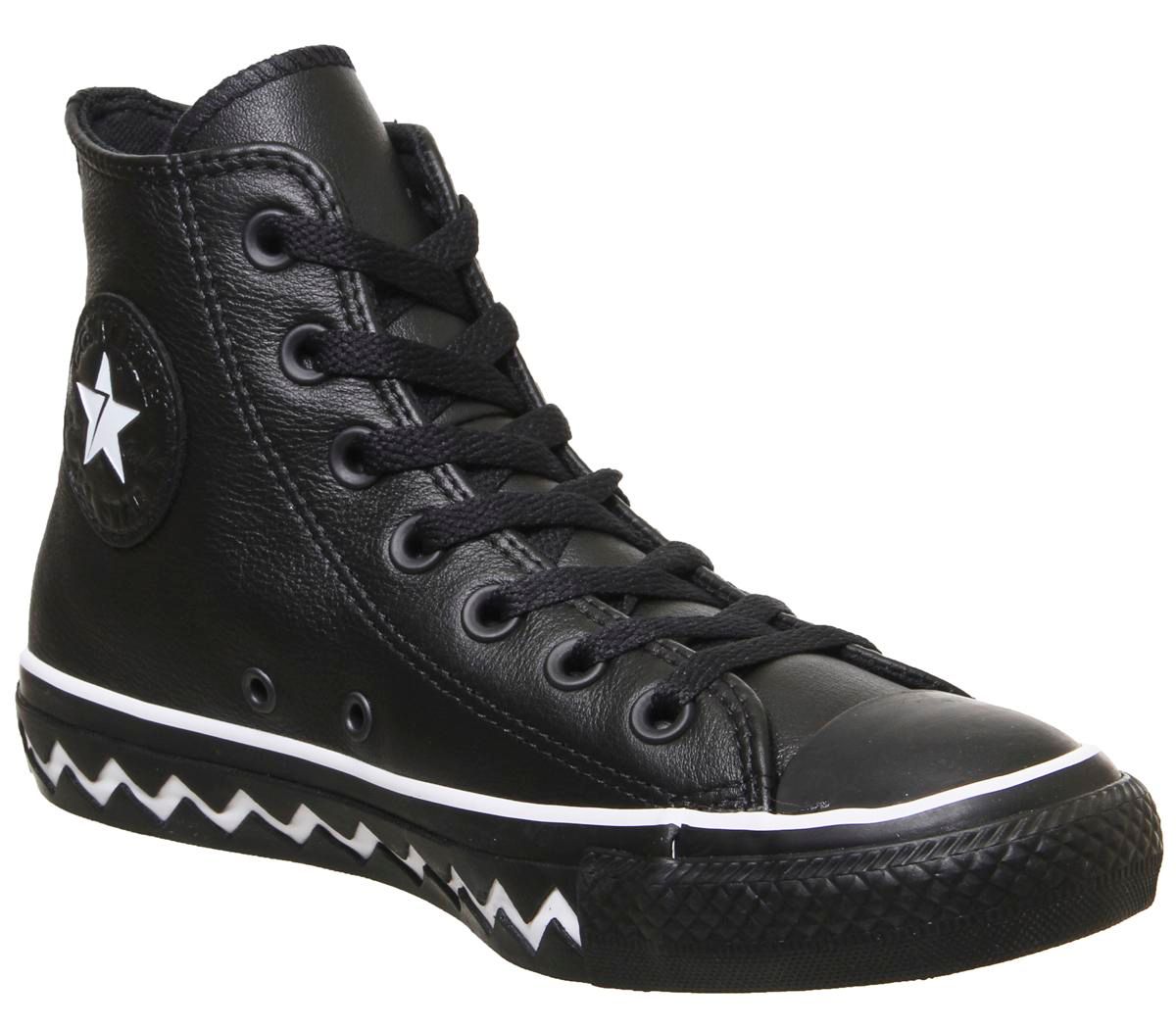 converse all star hi 70's trainers black egret split