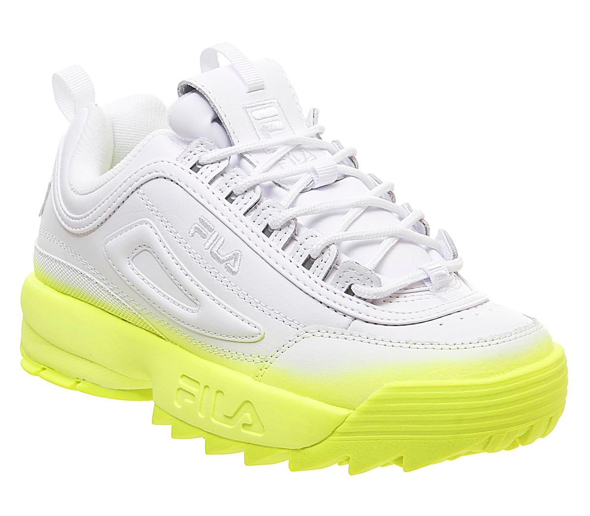 fila disruptor fluo yellow