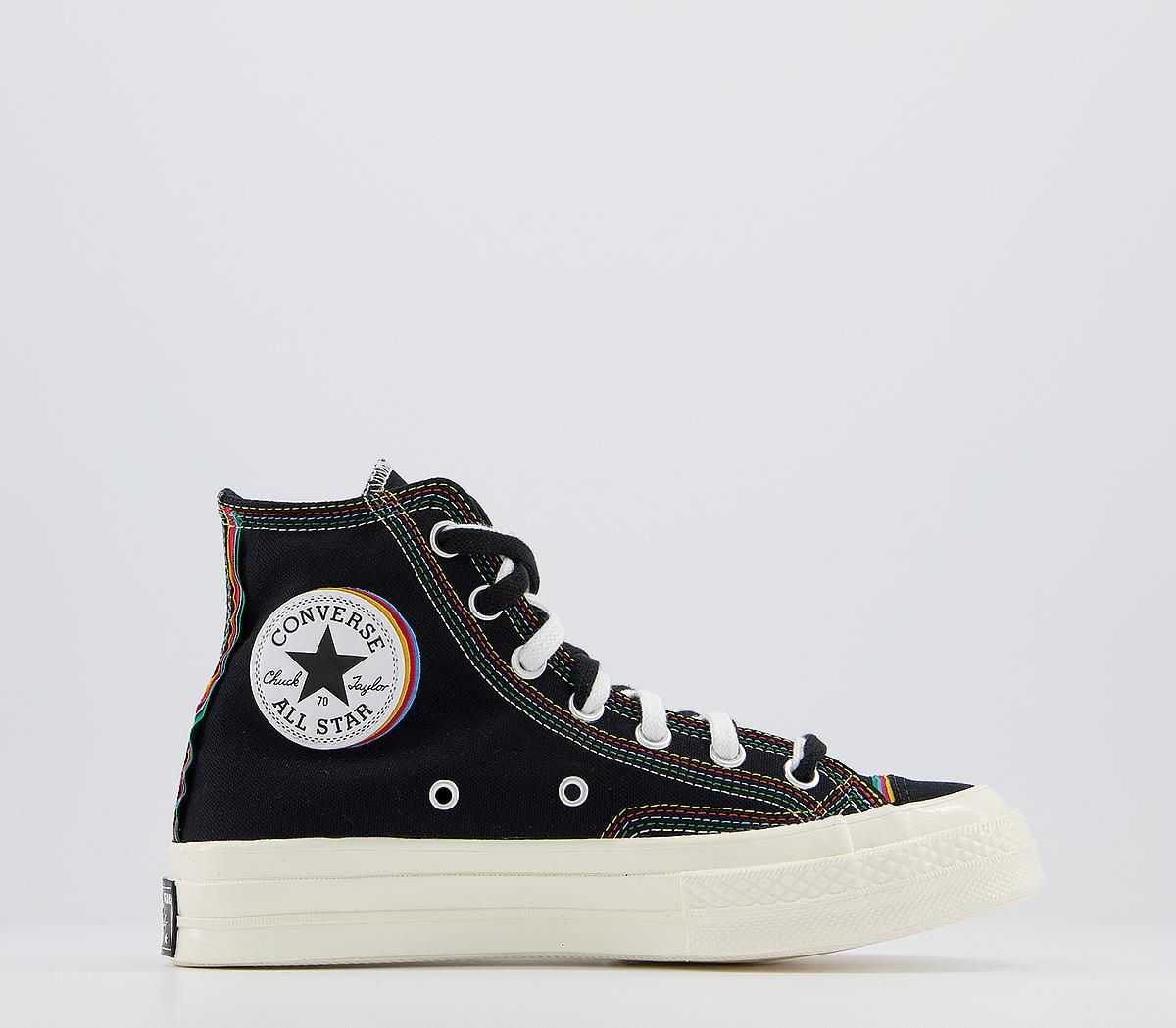 converse all star hi 70's trainers black egret split