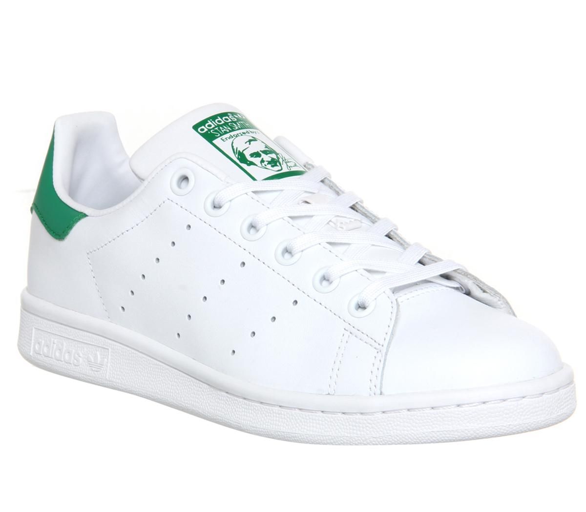 adidas stan smith white and green