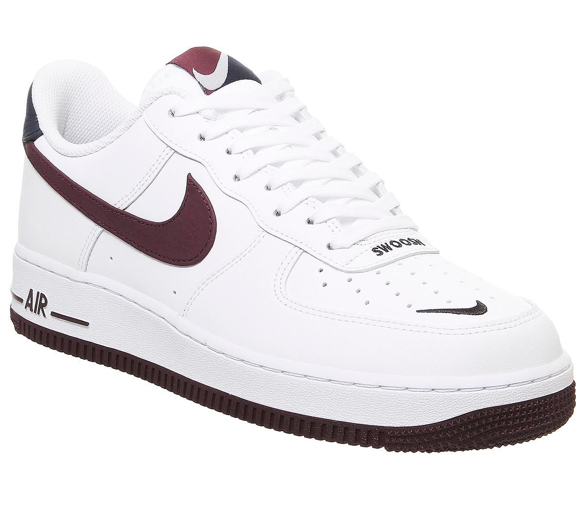 nike air force maroon and white