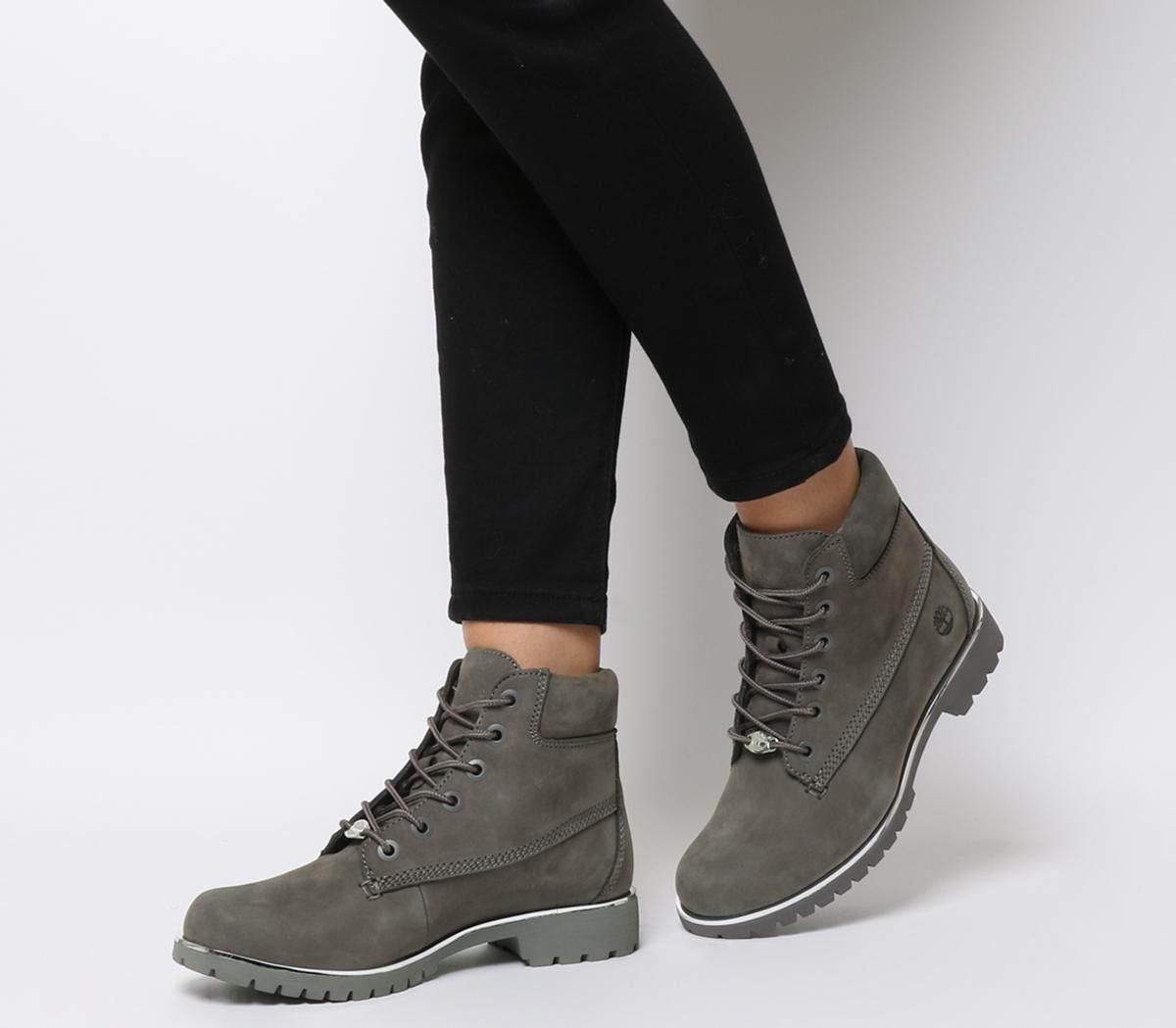 timberland lux stack boots black hammer suede