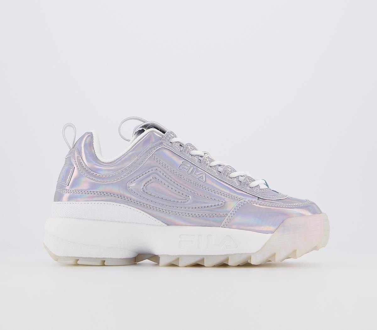 fila ray trainers white heavenly pink purple