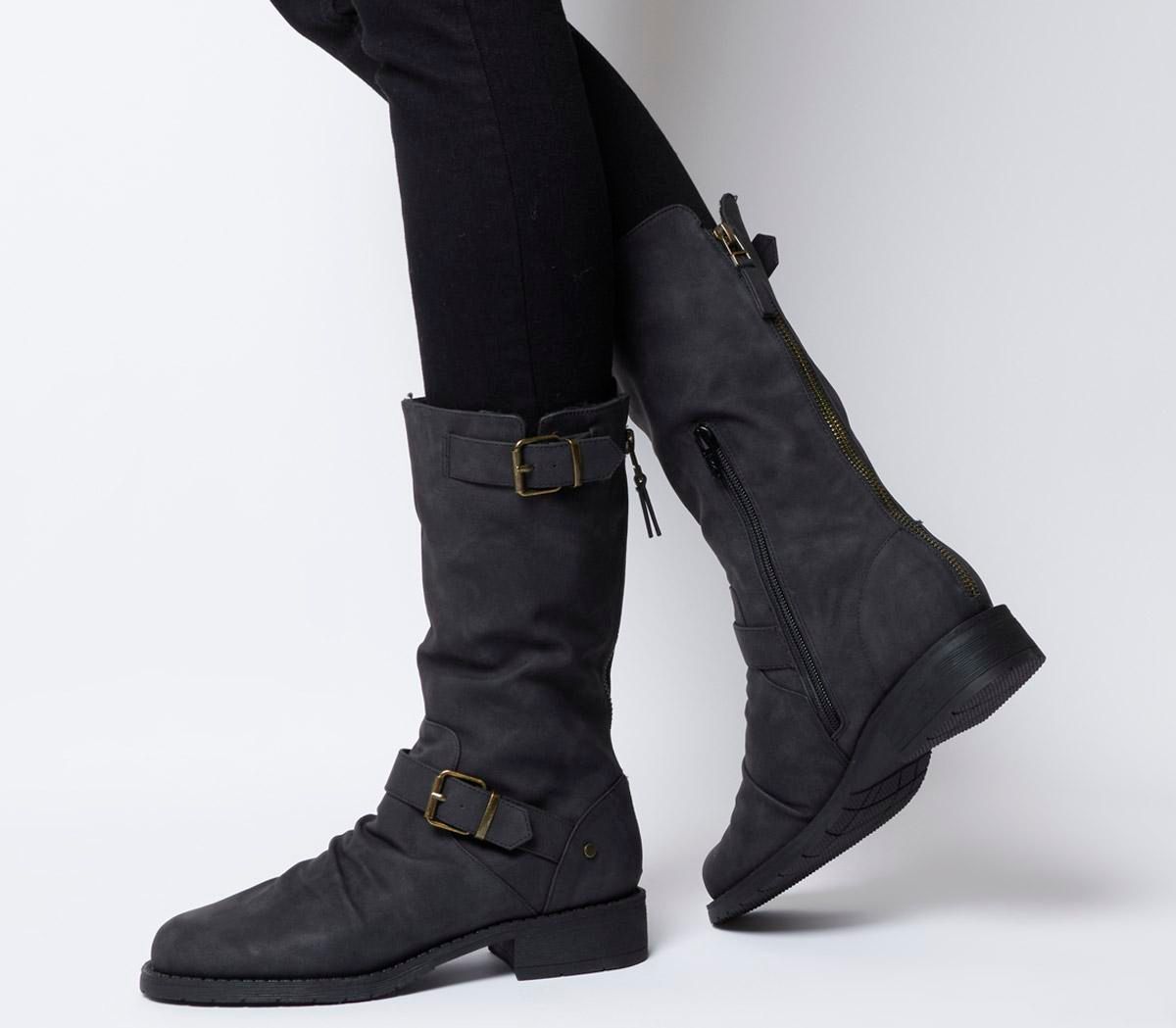 fur lined motorcycle boots