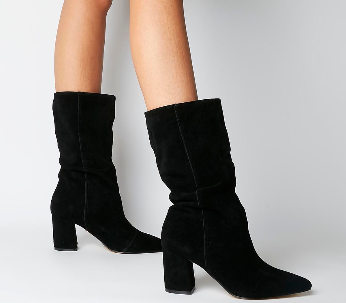 Office Karla- Pointed Block Calf Boot 