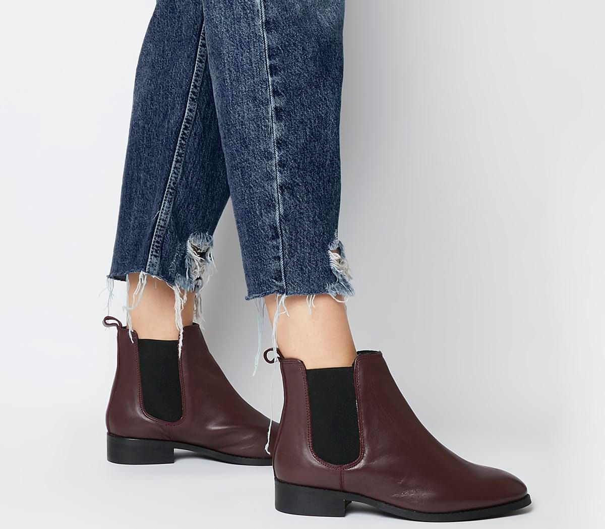 Office Bramble Chelsea Boots Burgundy 