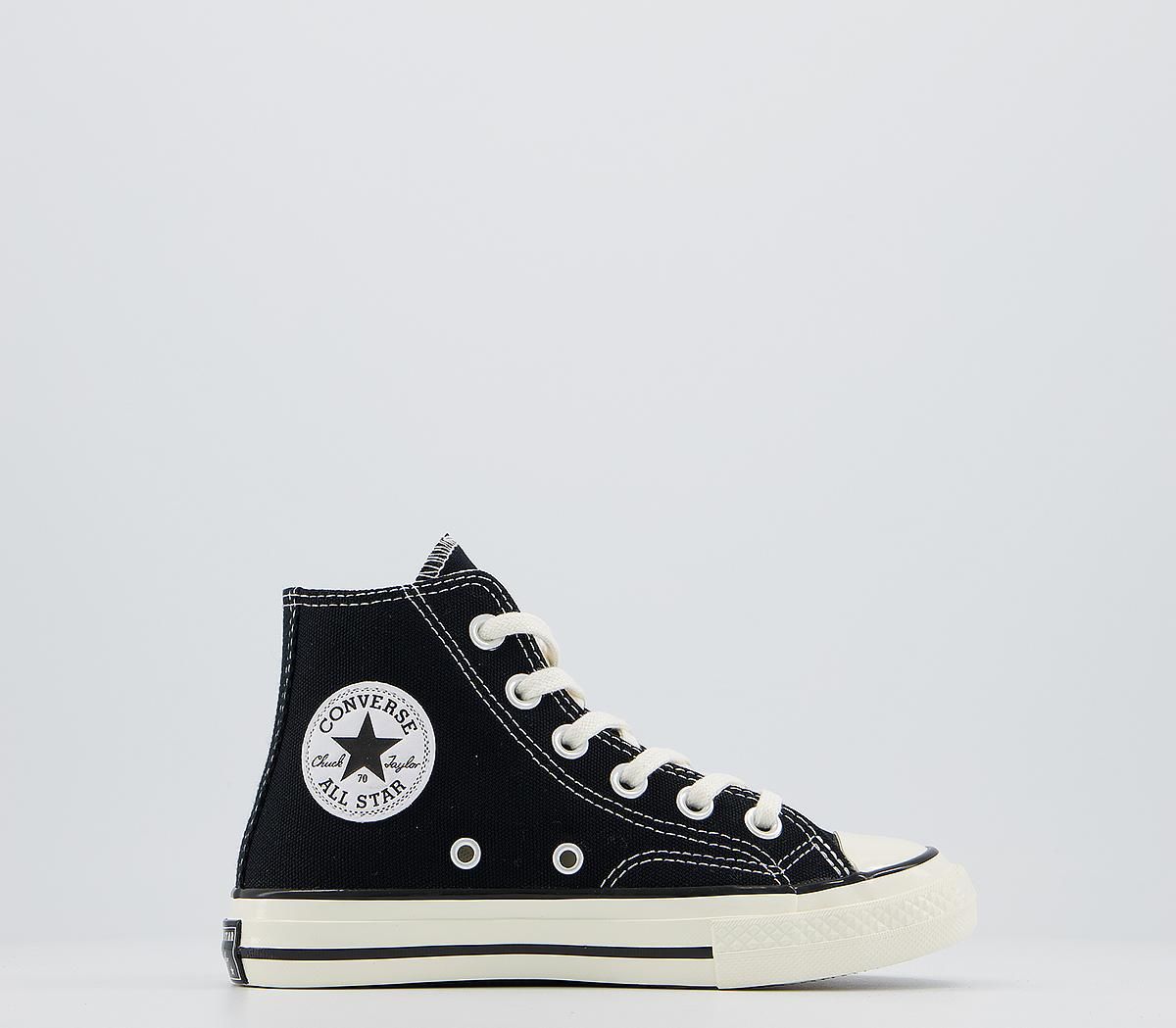 converse all star hi 70's trainers black egret split