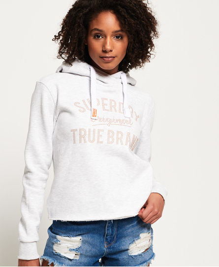 branded cropped hoodie