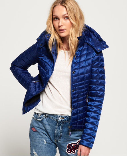 hooded box quilt fuji jacket