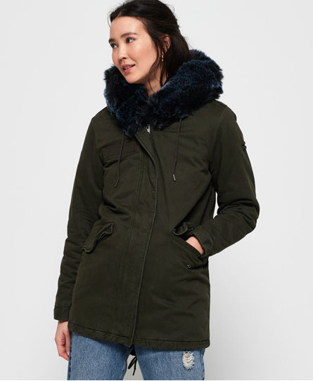 superdry frankie faux fur lined parka