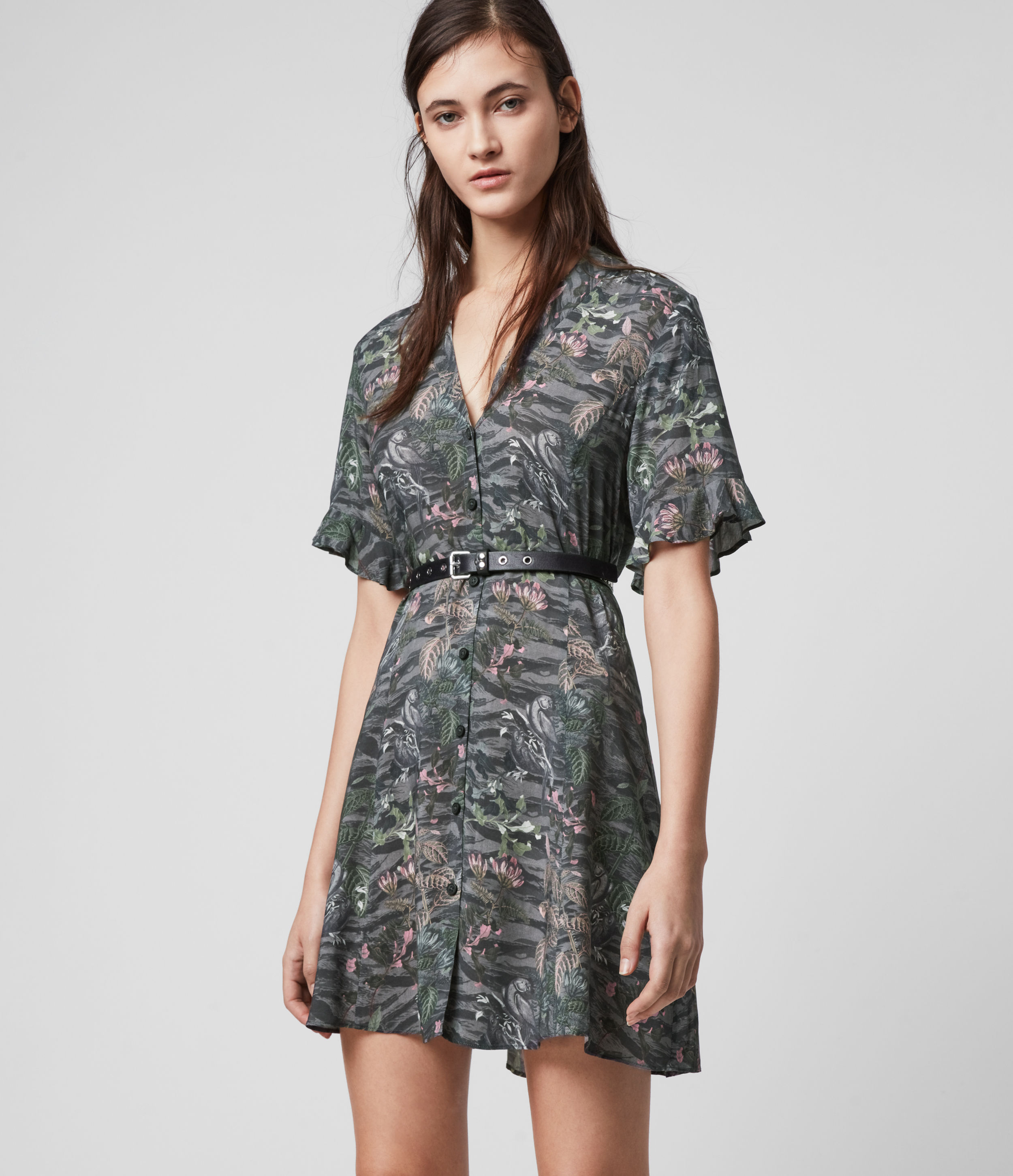 allsaints fay lep dress