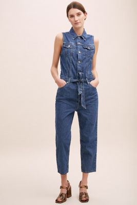 levi's tapered denim jumpsuit