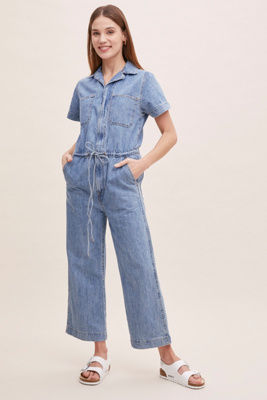 levi's tapered denim jumpsuit