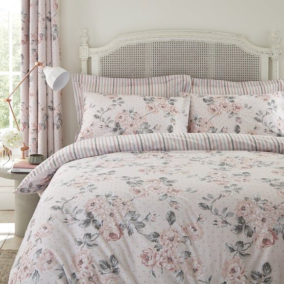 Edie Pink Duvet Cover and Pillowcase Edie Pink Pom Pom Duvet Cover and