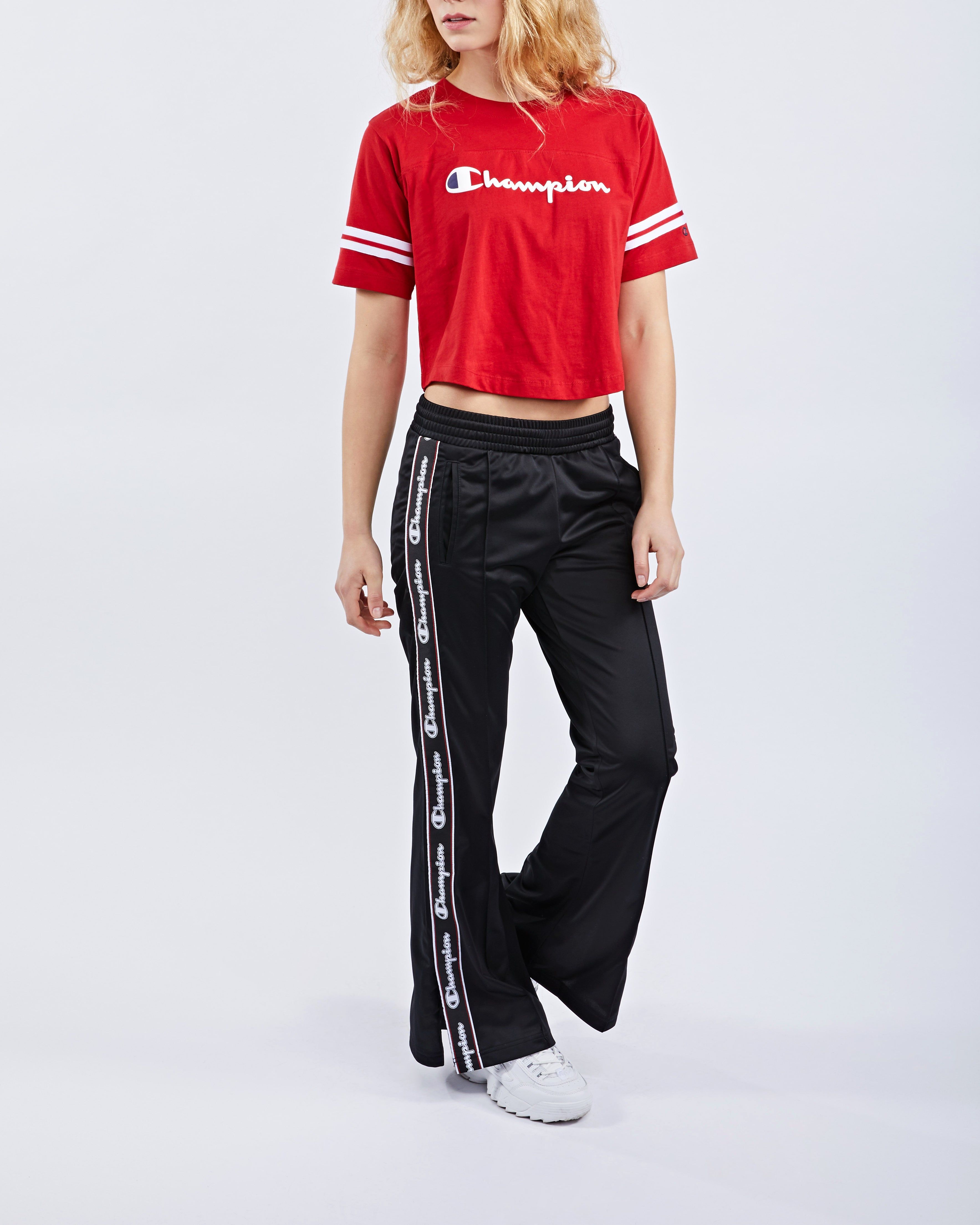 champion tape poly track pants