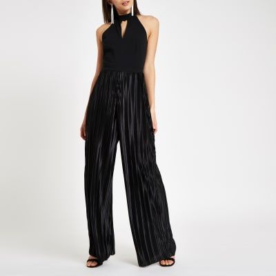 river island plisse playsuit