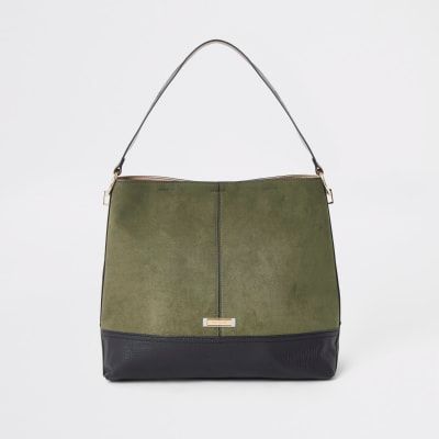 river island grey suede bag