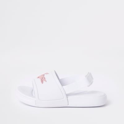 girls lacoste sliders