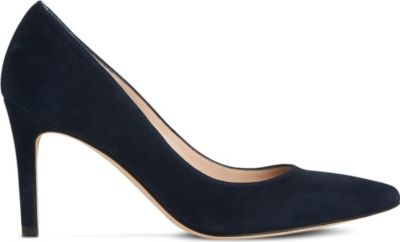 navy blue suede court shoes uk