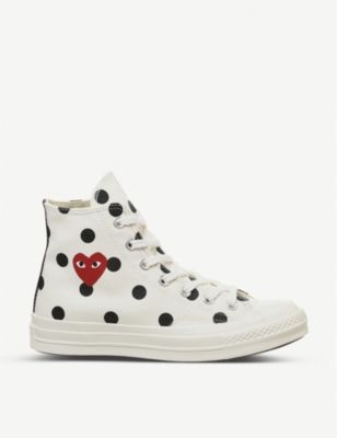 Comme des Garçons x Converse 70s spotted canvas high-top trainers | £130.00 | Bullring